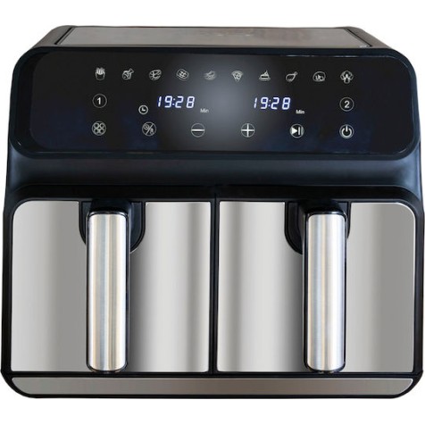 Unold Air Fryer με Διπλό Αποσπώμενο Κάδο 8lt Ασημί 58685