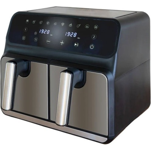Unold Air Fryer με Διπλό Αποσπώμενο Κάδο 8lt Ασημί 58685