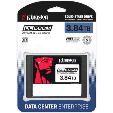 Kingston DC600M SSD 3.8TB τύπου 2.5'' με σύνδεση SATA III SEDC600M/3840G