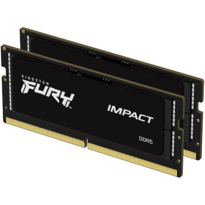 Kingston Fury Impact DDR5 32GB RAM με 2x16GB Modules και Ταχύτητα 6400 για Laptop