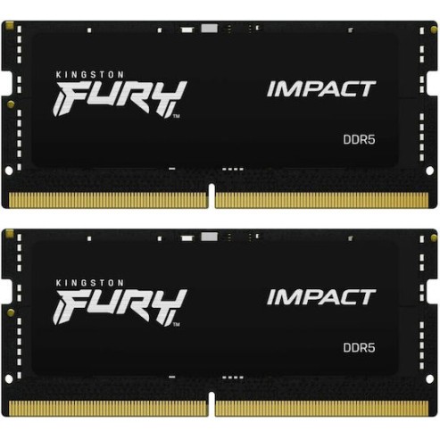 Kingston Fury Impact DDR5 32GB RAM με 2x16GB Modules και Ταχύτητα 6400 για Laptop