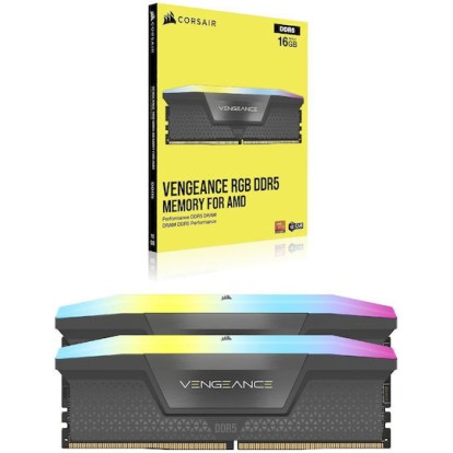 Corsair Vengeance DDR5 64GB RAM με 2x32GB Modules και Ταχύτητα 6000 για Desktop