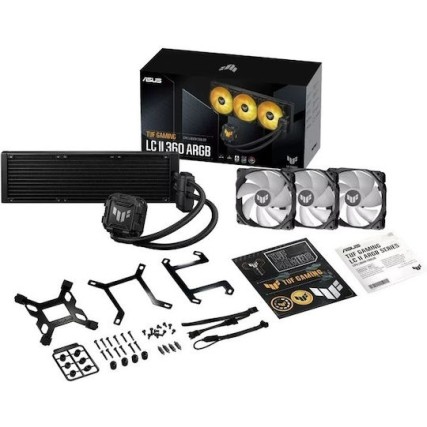 Asus TUF Gaming LC II 360 Υδρόψυξη Επεξεργαστή Τριπλού Ανεμιστήρα 120mm για Socket AM4/AM5/1700/1200/115x με ARGB Φωτισμό