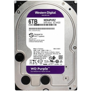 Western Digital Purple 6TB HDD Σκληρός Δίσκος 3.5