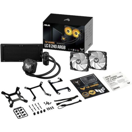 Asus TUF Gaming LC 240 II Υδρόψυξη Επεξεργαστή Διπλού Ανεμιστήρα 120mm για Socket AM4/AM5/1200/115x με ARGB Φωτισμό