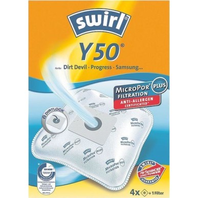 Swirl Y50 Σακούλες Σκούπας 4τμχ Συμβατή με Σκούπα Samsung / Dirt Devil