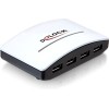 DeLock USB 3.0 Hub 4 Θυρών με σύνδεση USB-A και Εξωτερική Παροχή Ρεύματος Λευκό