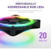 NZXT F120 RGB Duo Case Fan με Σύνδεση 4-Pin PWM 3τμχ
