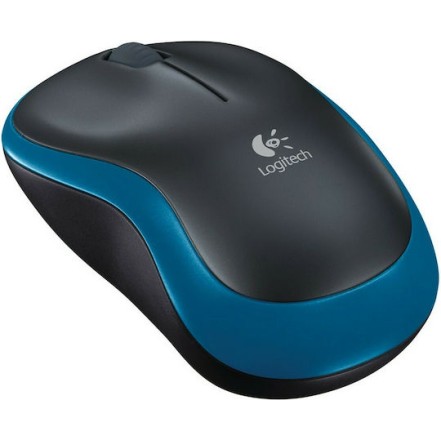 Logitech M185 Ασύρματο Mini Ποντίκι Black/Blue