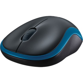 Logitech M185 Ασύρματο Mini Ποντίκι Black/Blue