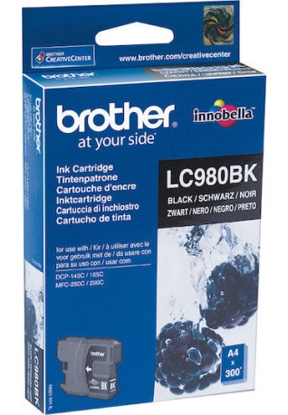 Brother LC980 Γνήσιο Μελάνι Εκτυπωτή InkJet Μαύρο (LC-980BK)