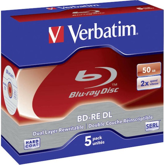 Verbatim BD-RE 2x 50GB 5τμχ