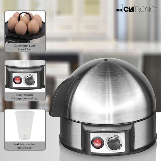 Clatronic EK 3321 Βραστήρας Αυγών 7 Θέσεων 400W Ασημί