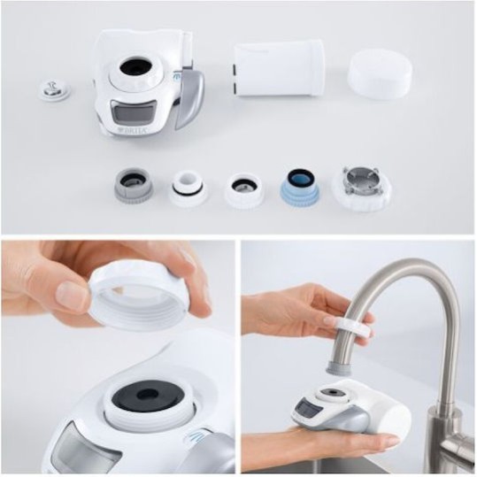 Brita On Tap New Φίλτρο Νερού Βρύσης Λευκό Κοκκώδης Ενεργός Άνθρακας / Μεμβράνες Κοίλων Ινών 1 μm