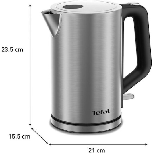 Tefal Bronx Βραστήρας 1.7lt 2200W Ασημί