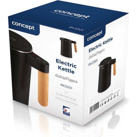 Concept RK3301 Βραστήρας 1.5lt 2200W Μαύρος