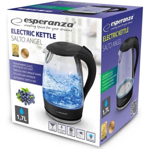 Esperanza Βραστήρας 1.7lt 2200W Μαύρος
