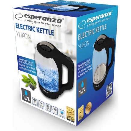 Esperanza Βραστήρας 1.7lt 1500W Μαύρος