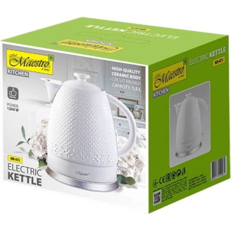 Maestro Βραστήρας 1.2lt 1200W Λευκός