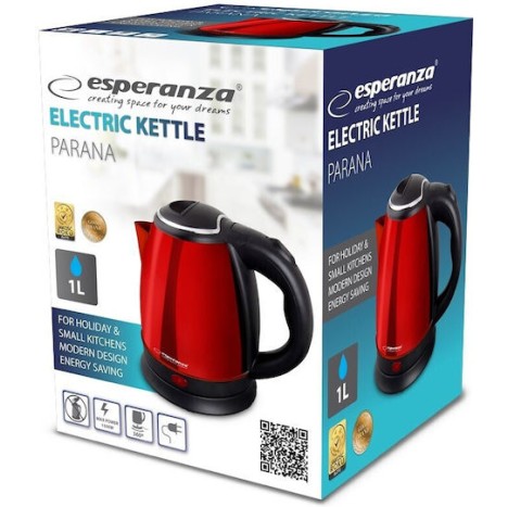 Esperanza Parana Βραστήρας 1lt 1350W Μαύρος