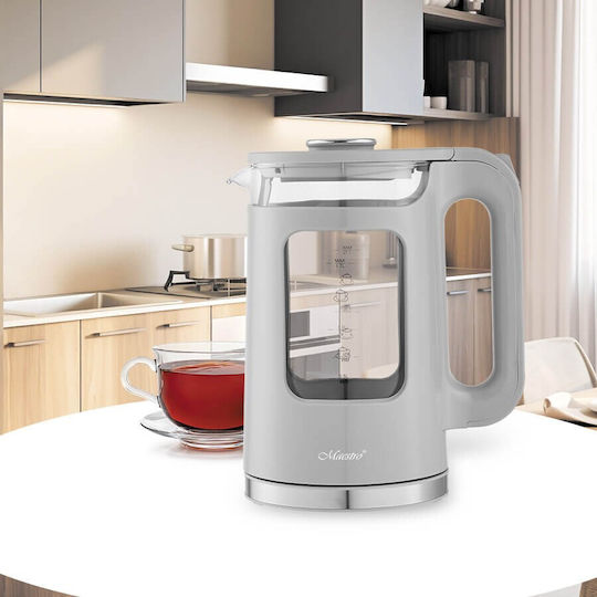 Maestro Electric Βραστήρας 1.7lt 2200W Γκρι