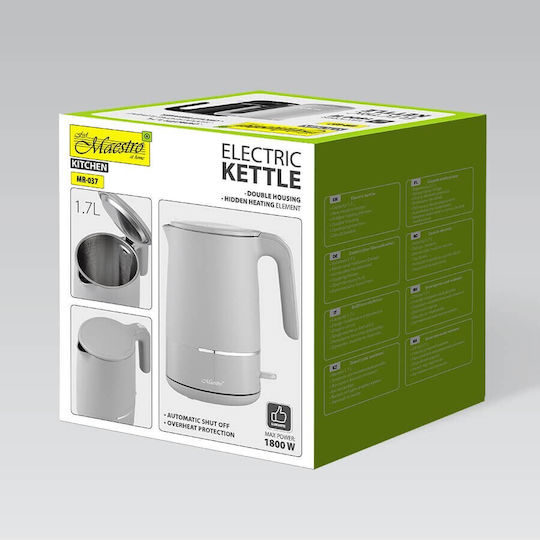 Maestro MR-037 Βραστήρας 1.7lt 1800W Γκρι
