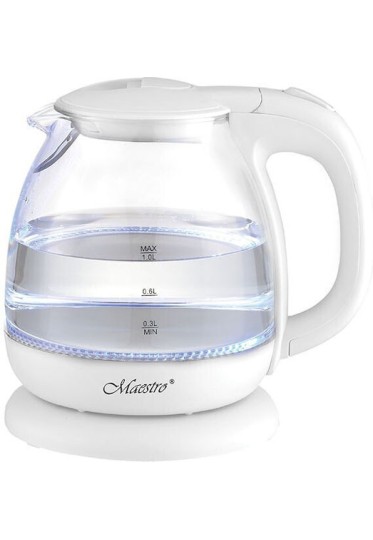 Maestro Βραστήρας 1lt 1100W Λευκός