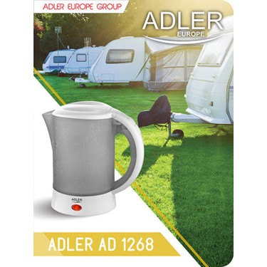 Adler Βραστήρας Ταξιδίου 600ml 600W Γκρι