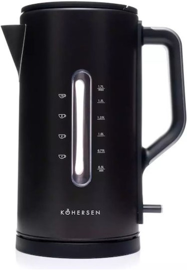 Kohersen Modern Βραστήρας 1.7lt 3000W Μαύρος