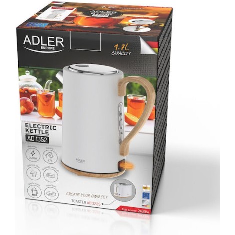 Adler Βραστήρας 1.7lt 2200W Λευκός