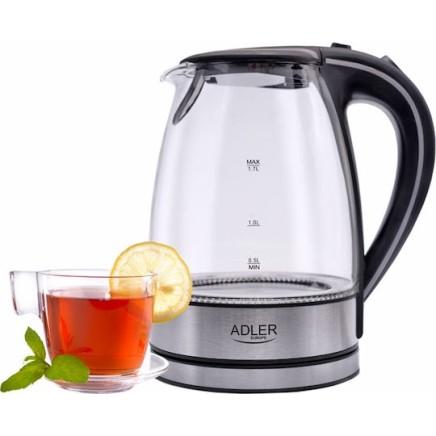 Adler AD-1225 Βραστήρας 1.7lt 2000W Μαύρος