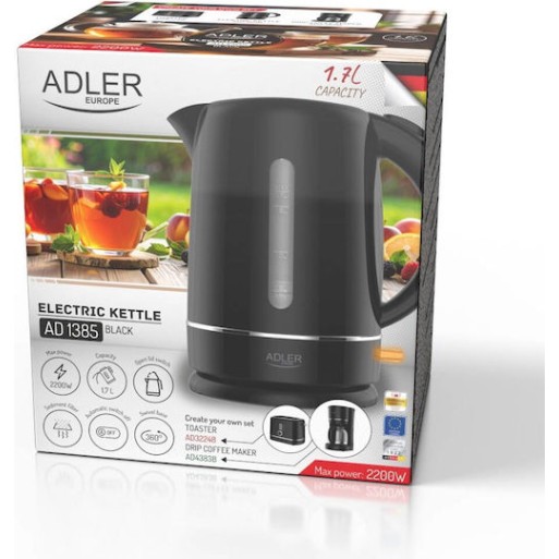 Adler Βραστήρας 1.7lt 2200W Μαύρος