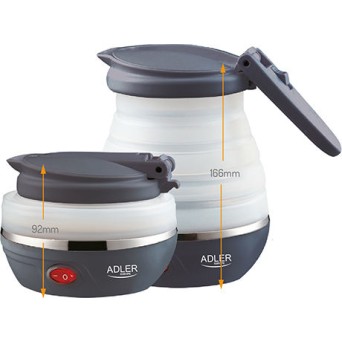 Adler Βραστήρας Ταξιδίου 600ml 750W Λευκός