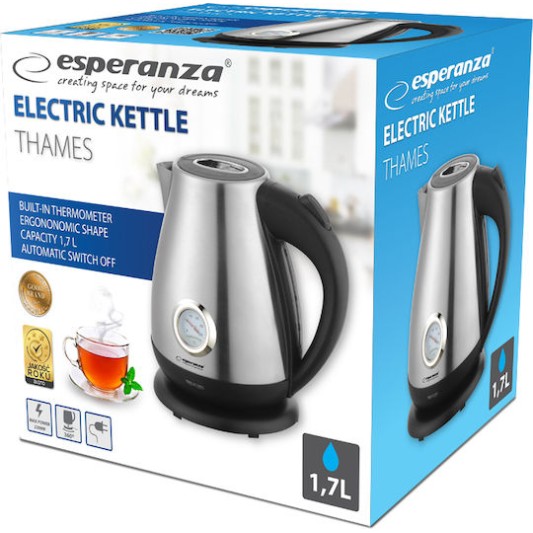 Esperanza Βραστήρας 1.7lt 2200W Ασημί
