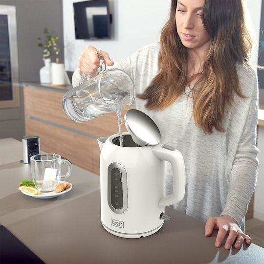 Black & Decker Βραστήρας 1.7lt 2200W Λευκός