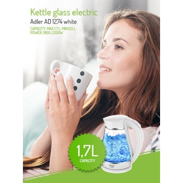 Adler Βραστήρας 1.7lt 2200W Λευκός
