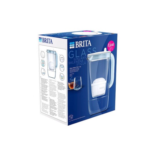 Brita Maxtra Κανάτα Σερβιρίσματος Γυάλινη White με Φίλτρο 2500ml