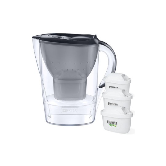 Brita Marella Κανάτα Σερβιρίσματος Πλαστική Graphite με Φίλτρο 2400ml