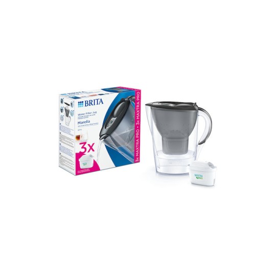 Brita Marella Κανάτα Σερβιρίσματος Πλαστική Graphite με Φίλτρο 2400ml