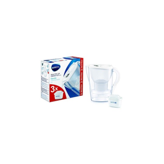 Brita Marella Κανάτα Σερβιρίσματος Πλαστική White με Φίλτρο 2400ml