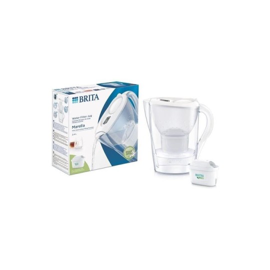 Brita Marella Κανάτα Σερβιρίσματος Πλαστική White με Φίλτρο 2400ml