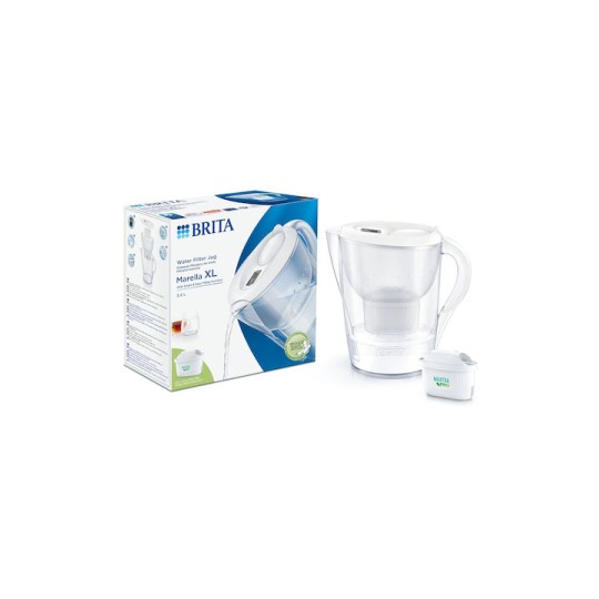 Brita Marella XL Κανάτα Σερβιρίσματος Πλαστική White με Φίλτρο 3500ml