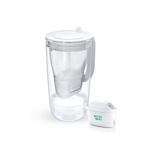 Brita Glass Κανάτα Σερβιρίσματος Πλαστική Grey με Φίλτρο 2500ml