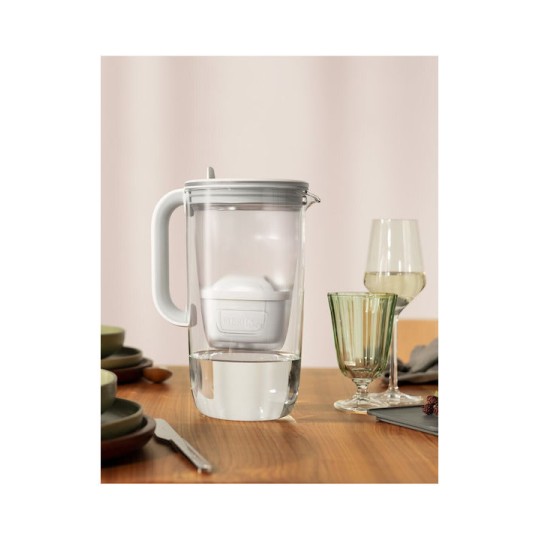 Brita Glass Κανάτα Σερβιρίσματος Πλαστική Grey με Φίλτρο 2500ml