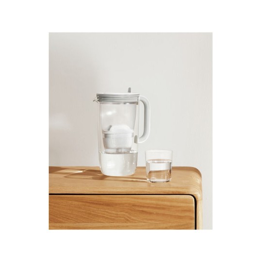 Brita Glass Κανάτα Σερβιρίσματος Πλαστική Grey με Φίλτρο 2500ml