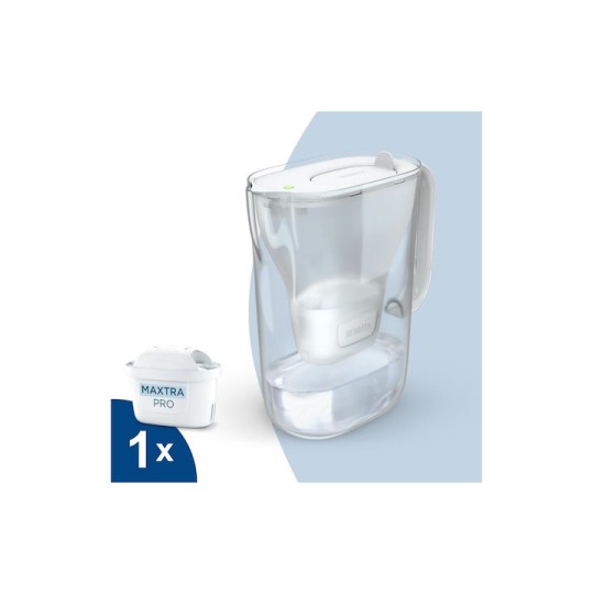 Brita Style Essential Κανάτα Σερβιρίσματος Πλαστική White με Φίλτρο 2400ml