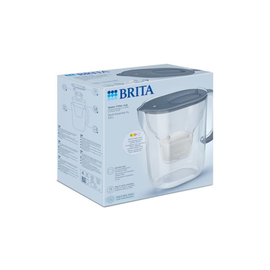 Brita Style Essential Xl Blue + Mx Pro Pure Κανάτα Σερβιρίσματος Πλαστική με Φίλτρο 2300ml