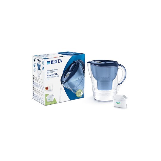 Brita Marella XL Κανάτα Σερβιρίσματος Πλαστική Blue με Φίλτρο 3500ml
