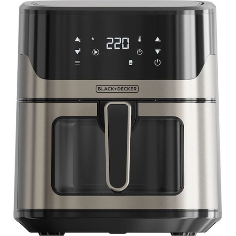 Black & Decker Air Fryer με Wi-Fi 6.5lt Ασημί ES9730070B