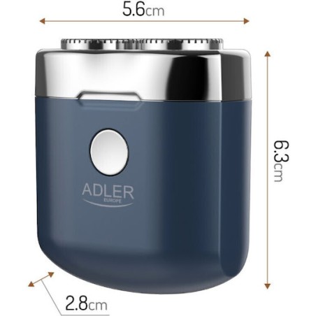 Adler Usb AD 2937 Περιστρεφόμενη Ξυριστική Μηχανή Προσώπου Επαναφορτιζόμενη